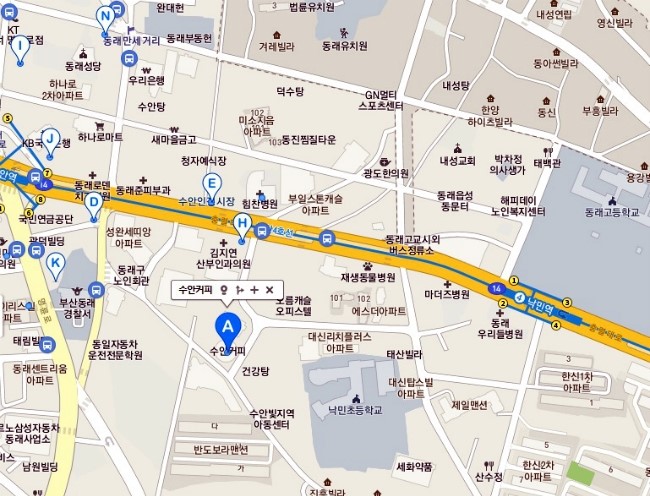 수안커피 위치 약도 사진