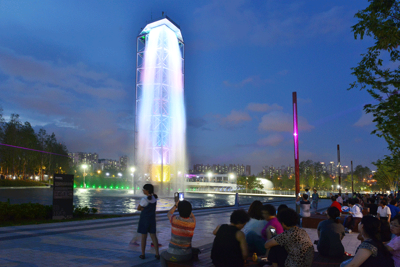 부산시민공원 하늘빛폭포(사진·제1회 공원·유원지 경관사진 공모전) 