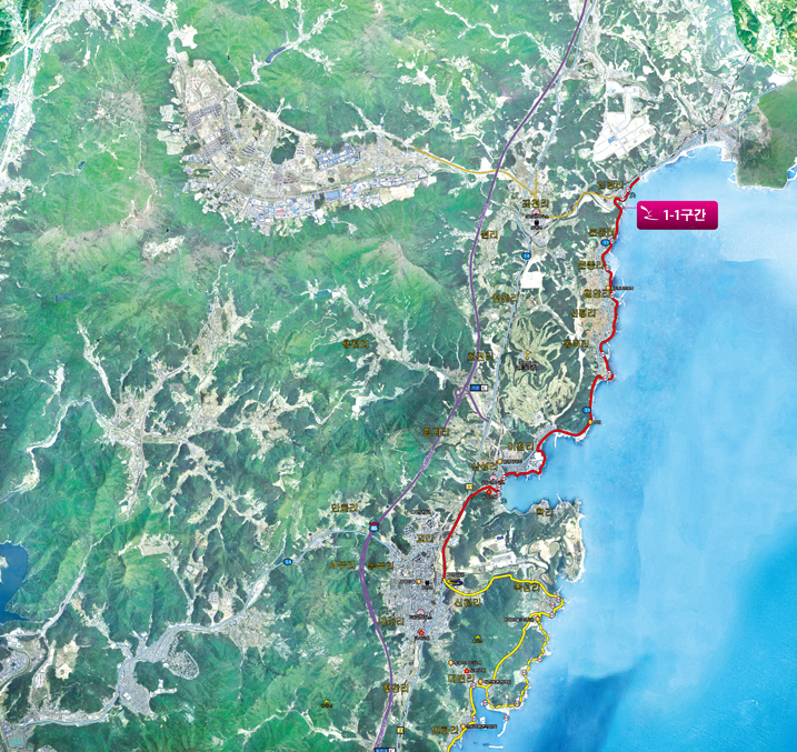 갈맷길 1코스 지도