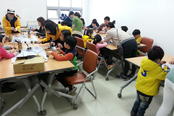 장애인과 함께하는 산림체험사진