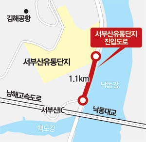 서부산 유통단지 진입도로 개통