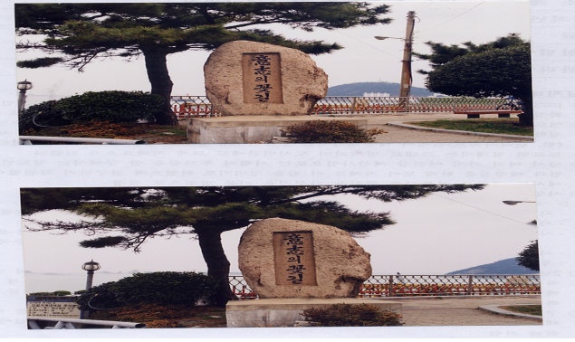 의지의 꽃길 기념비 설치사진