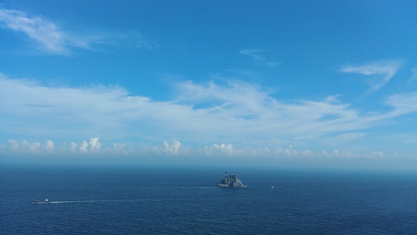 태종대 전망대 에서 본 바다 사진