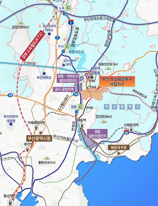 부산도심융합특구 사업지구
