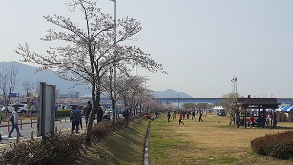 삼락생태공원에서 걷기대회 행사사진
