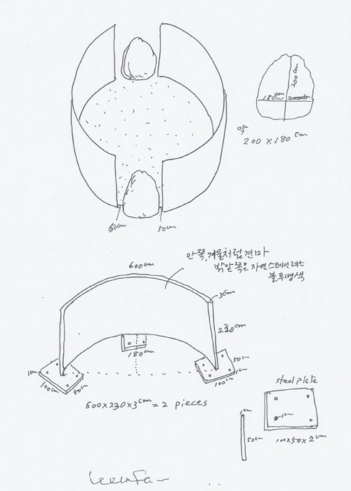 이우환 작가의 신작 설계도
