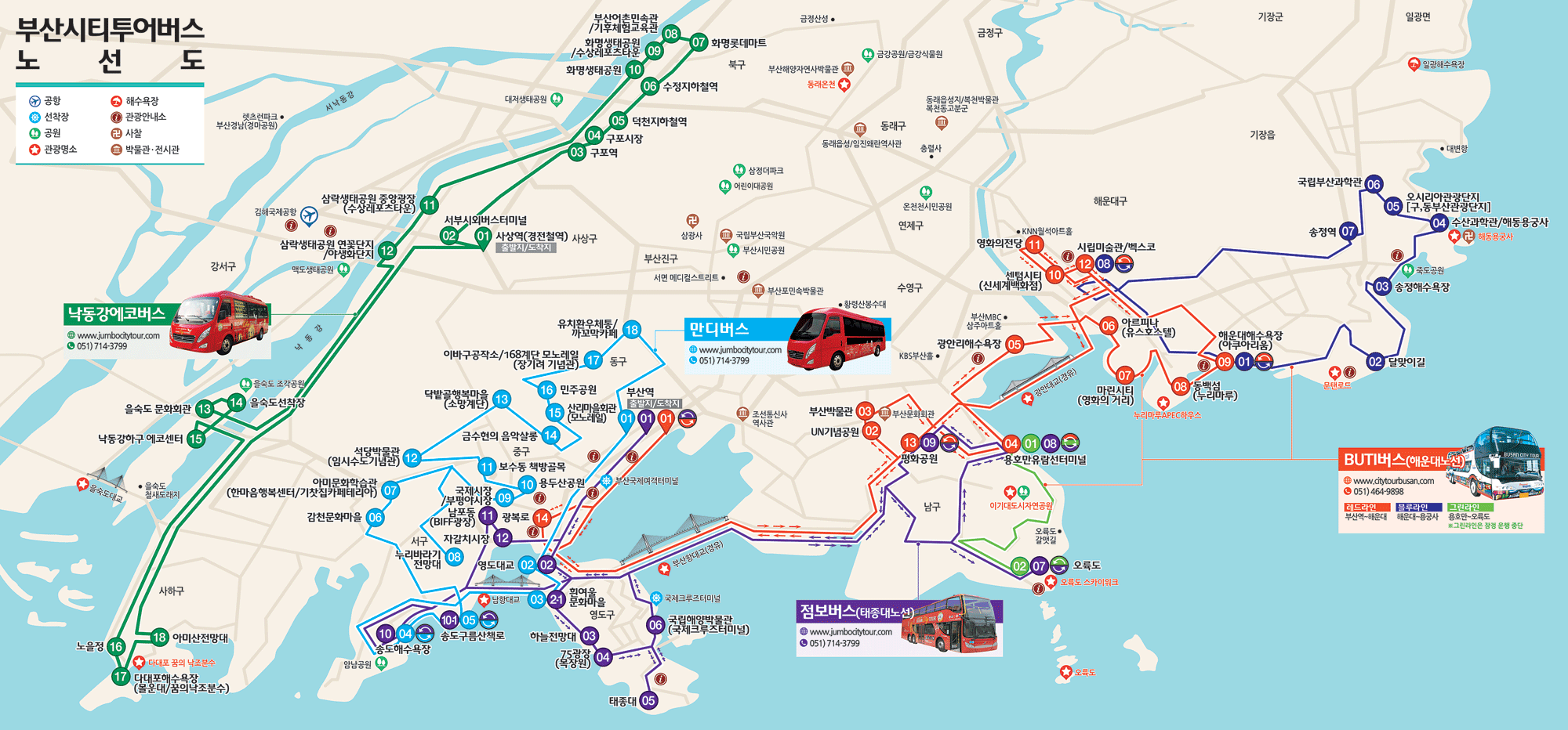 부산 시티투어버스 노선도