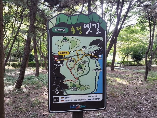 송정옛길 안내도(출발점)