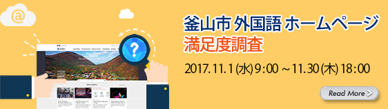 釜山市　外国語ホームページ満足度調査