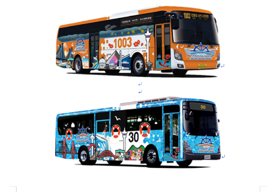 ◈ 해운대·송도 등 일부 노선버스에 부산 관광명소를 디자인그림으로 랩핑한 마린버스 운행 ◈ 5월부터 4개월간 한시적으로 부산시내버스 중 총 5대 운행썸네일