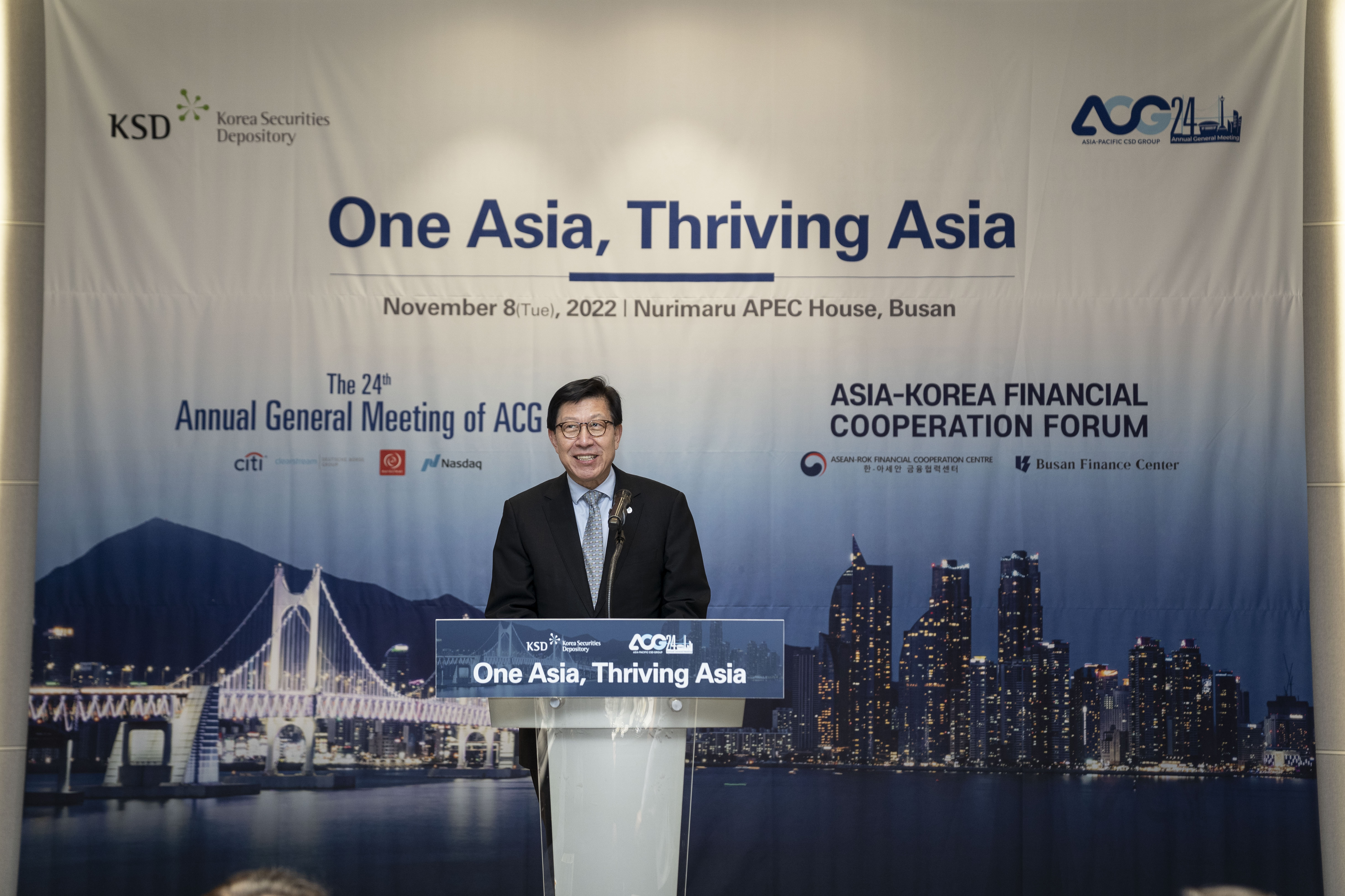 20221108 On Asia, Thriving Asia 금융기관장 대상 엑스포 유치 홍보 리셉션 (APEC 누리마루) 사진1
