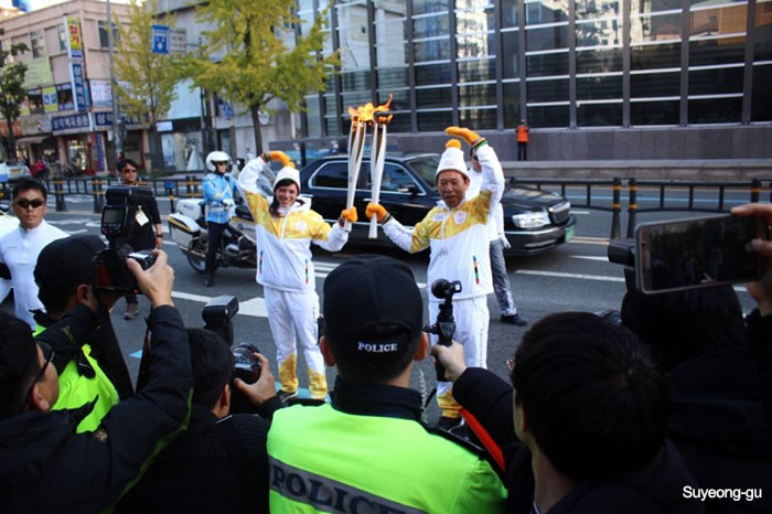 PyeongChang 2018 Olympic Torch Relay in Busan