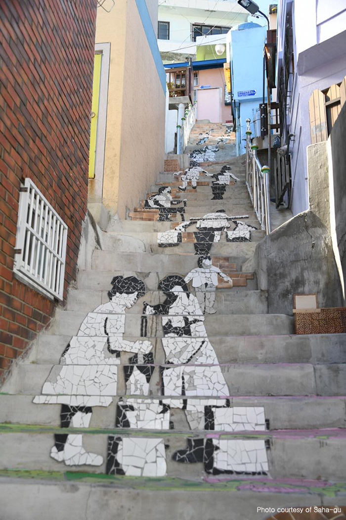 Public Art Project on 148 Stairs at Gamcheon Culture Village 