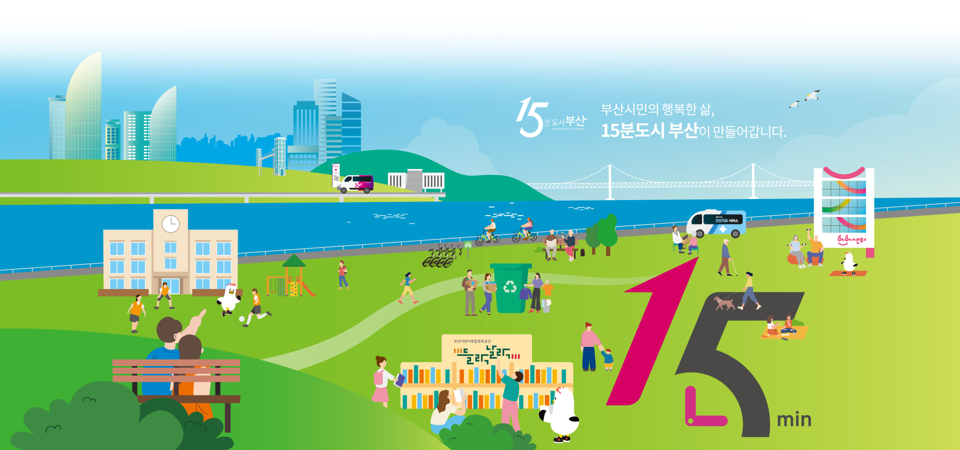 메인이미지pc 부산시민의 행복한 삶, 15분 도시 부산이 만들어갑니다