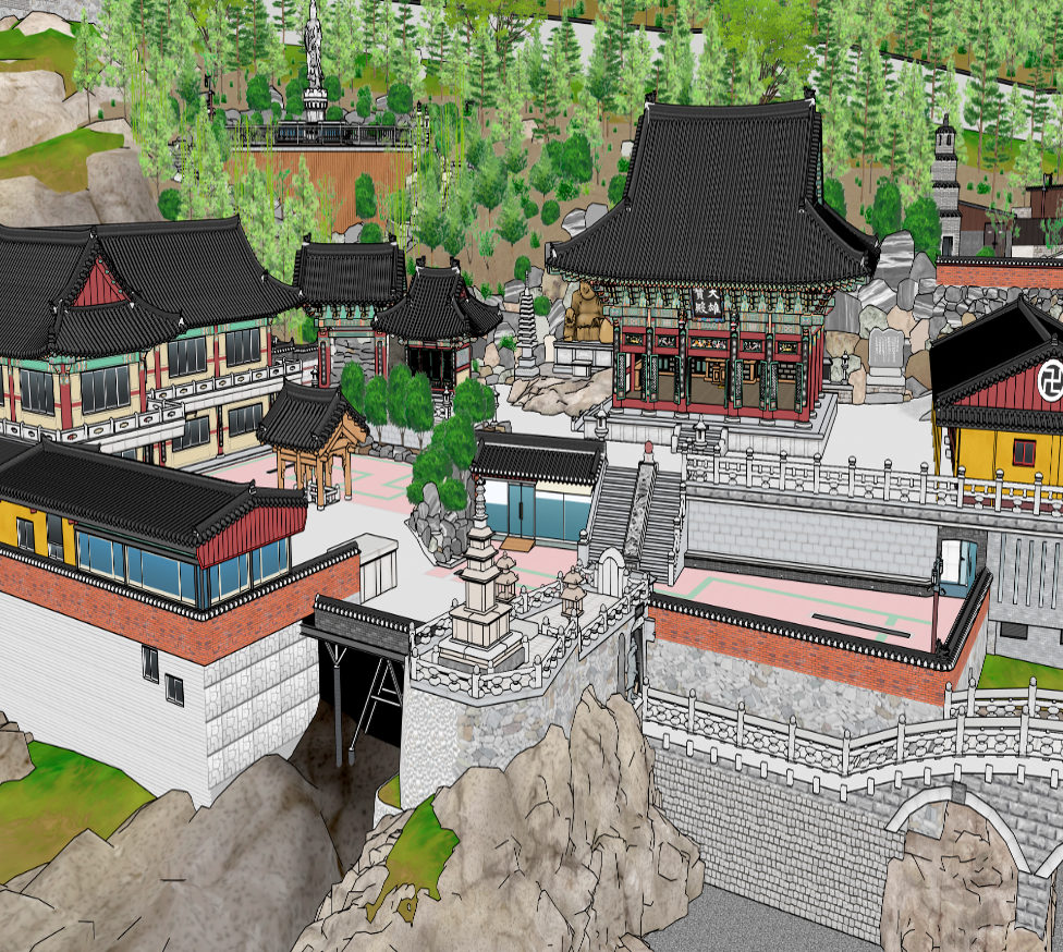 해동용궁사 일대 대웅보전 및 영월당