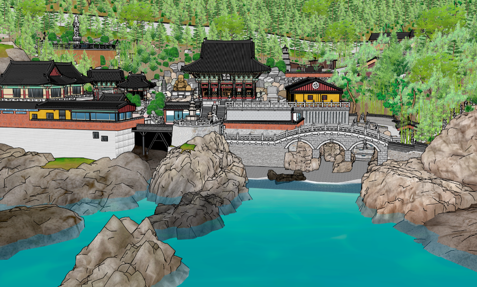 암석 및 나무 등 자연물