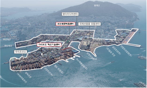 조선해양 복합센터 조성 위치도 이미지