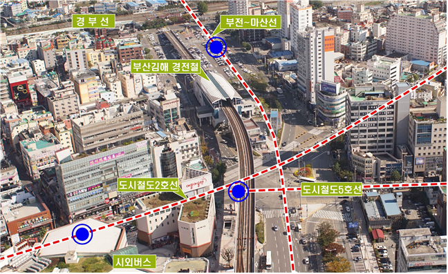 사상역 광역환승센터 건설 현장사진