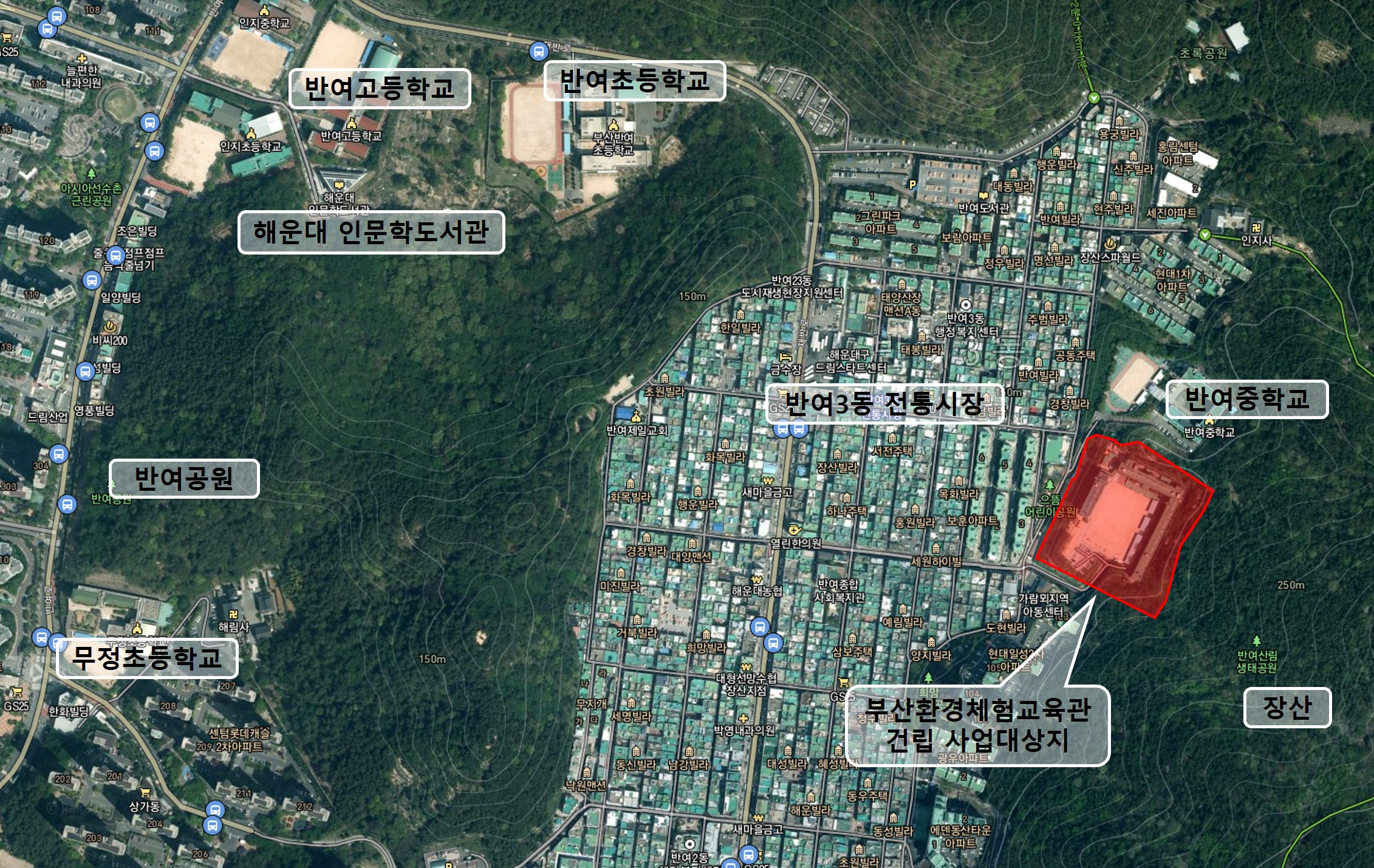 부산환경체험교육관 조성 위치도