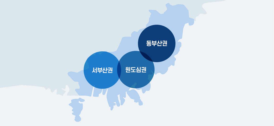 지도-서부산권, 원도심권, 동부산권