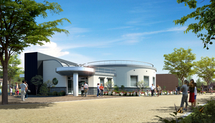 市民公园历史文化馆右侧透视图