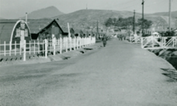 Photograph taken from Quonset Hut T226, facing toward G4(now the National Gugak Center)
