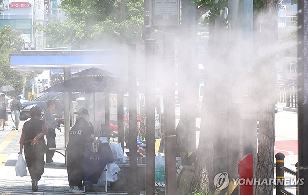 6월 폭염(연합뉴스), 쿨링포그