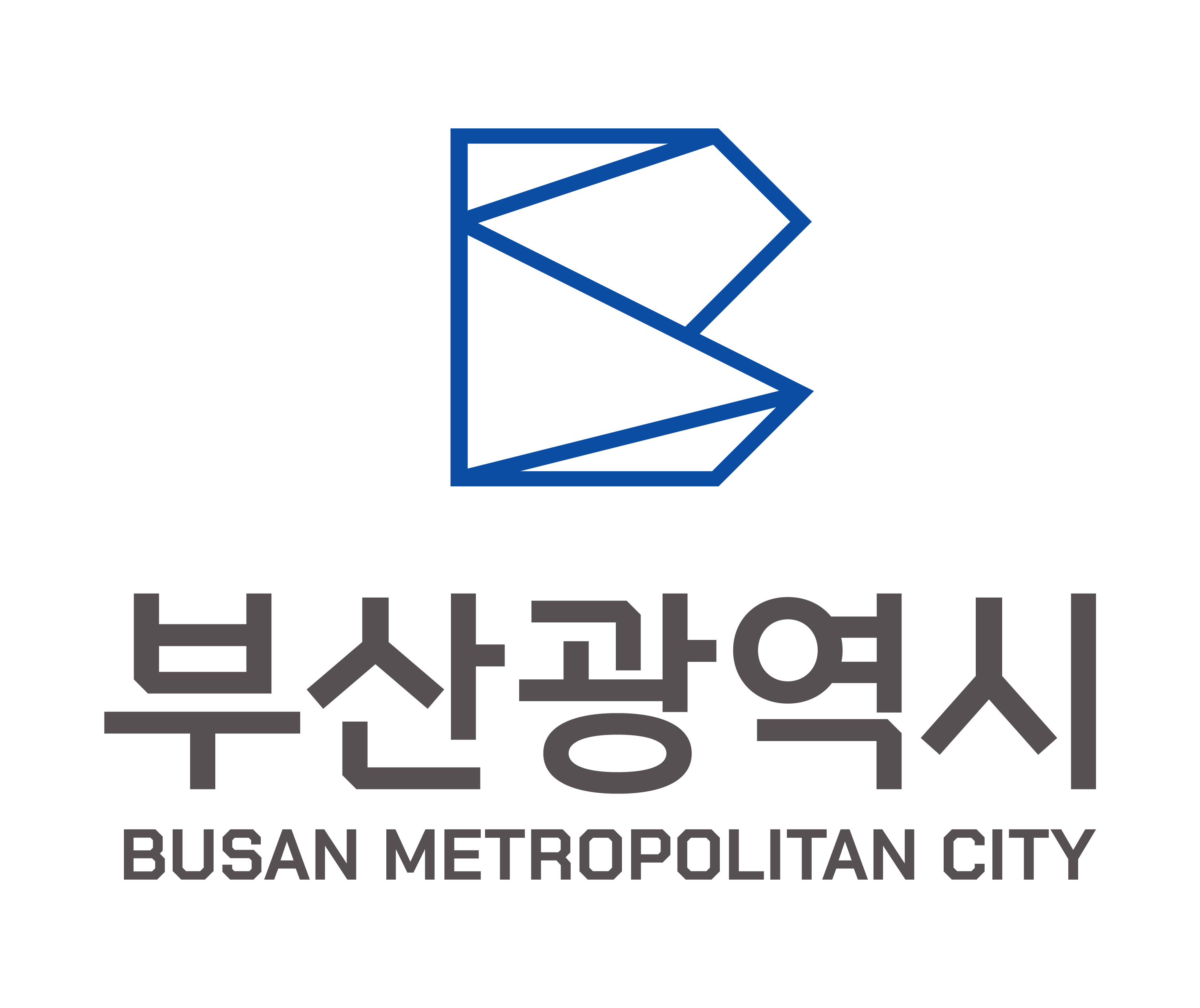 국영문 혼용 시그니처 라인타입 상하조합(파랑)