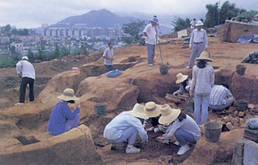 고분군 발굴 당시의 모습