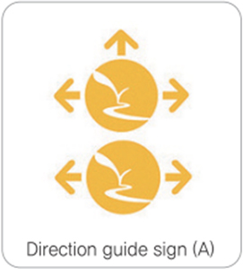Direction guide sign (A)