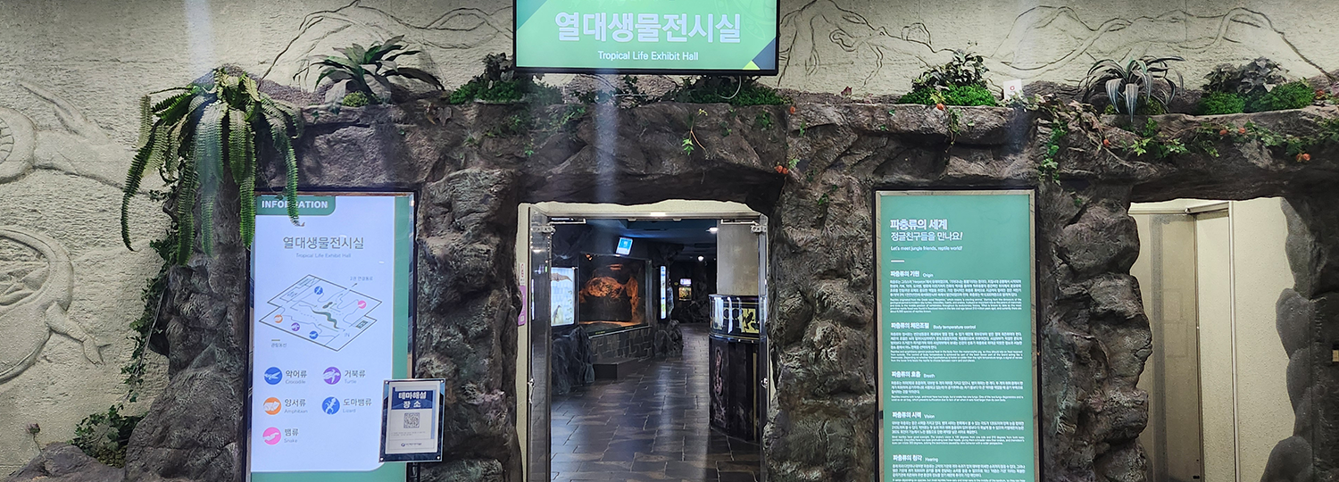 열대생물전시실 내부 이미지