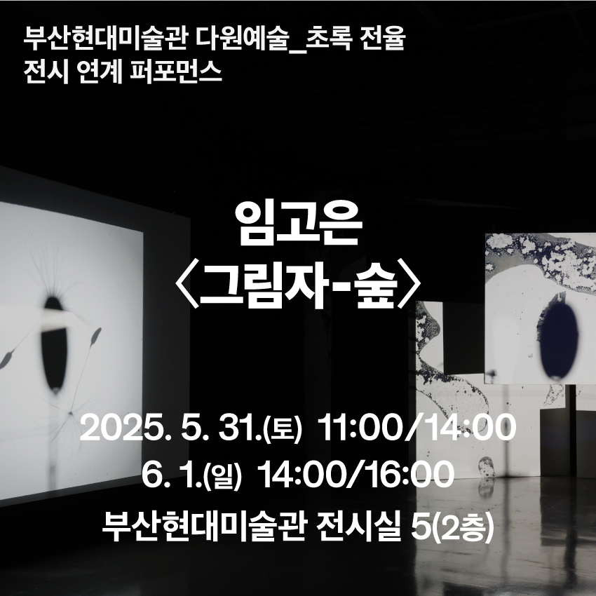 [현장참여] 《부산현대미술관 다원예술_초록 전율》 전시 연계 퍼포먼스 - 임고은 〈그림자-숲〉 이미지