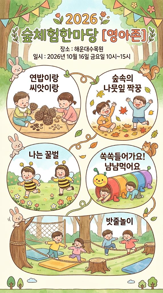 2026년 해운대수목원 숲체험 한마당 (영아) 이미지