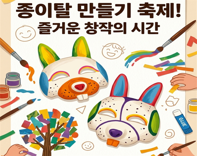 (8/19) 하나의 종이 놀이-종이탈 이미지