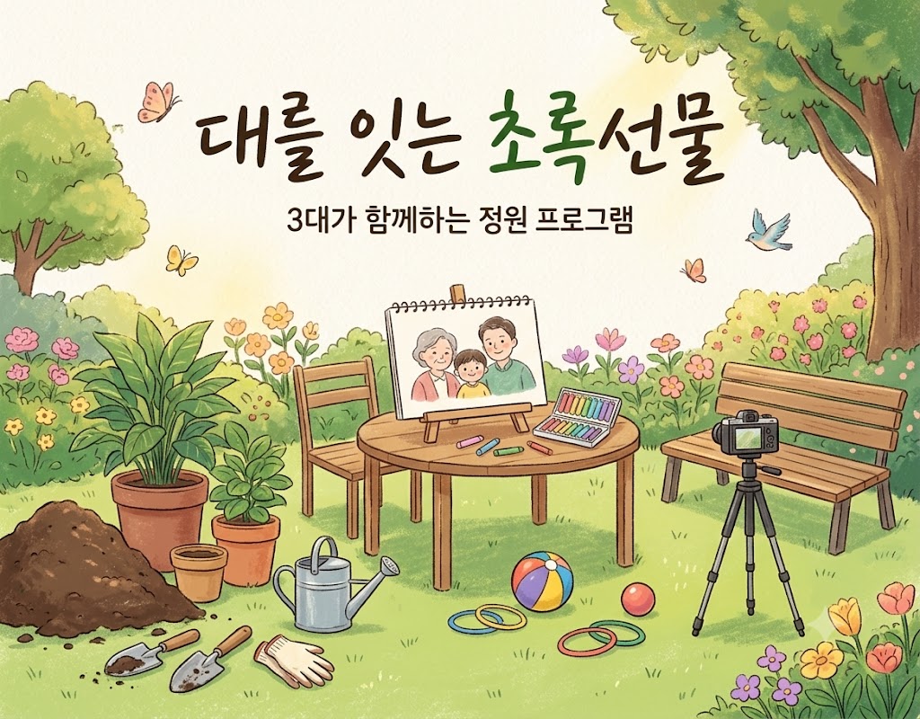 [소소풍프로그램]소소풍정원 프로그램(대를 잇는 초록선물)(3대가족) 포스터
