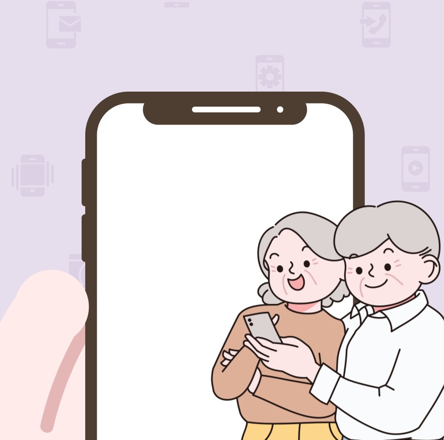 어르신의 손끝에서 시작되는 스마트한 변화(스마트폰, 키오스크 활용) 이미지