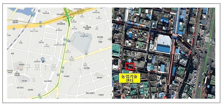 도시노업지원센터 위치도-구포1동