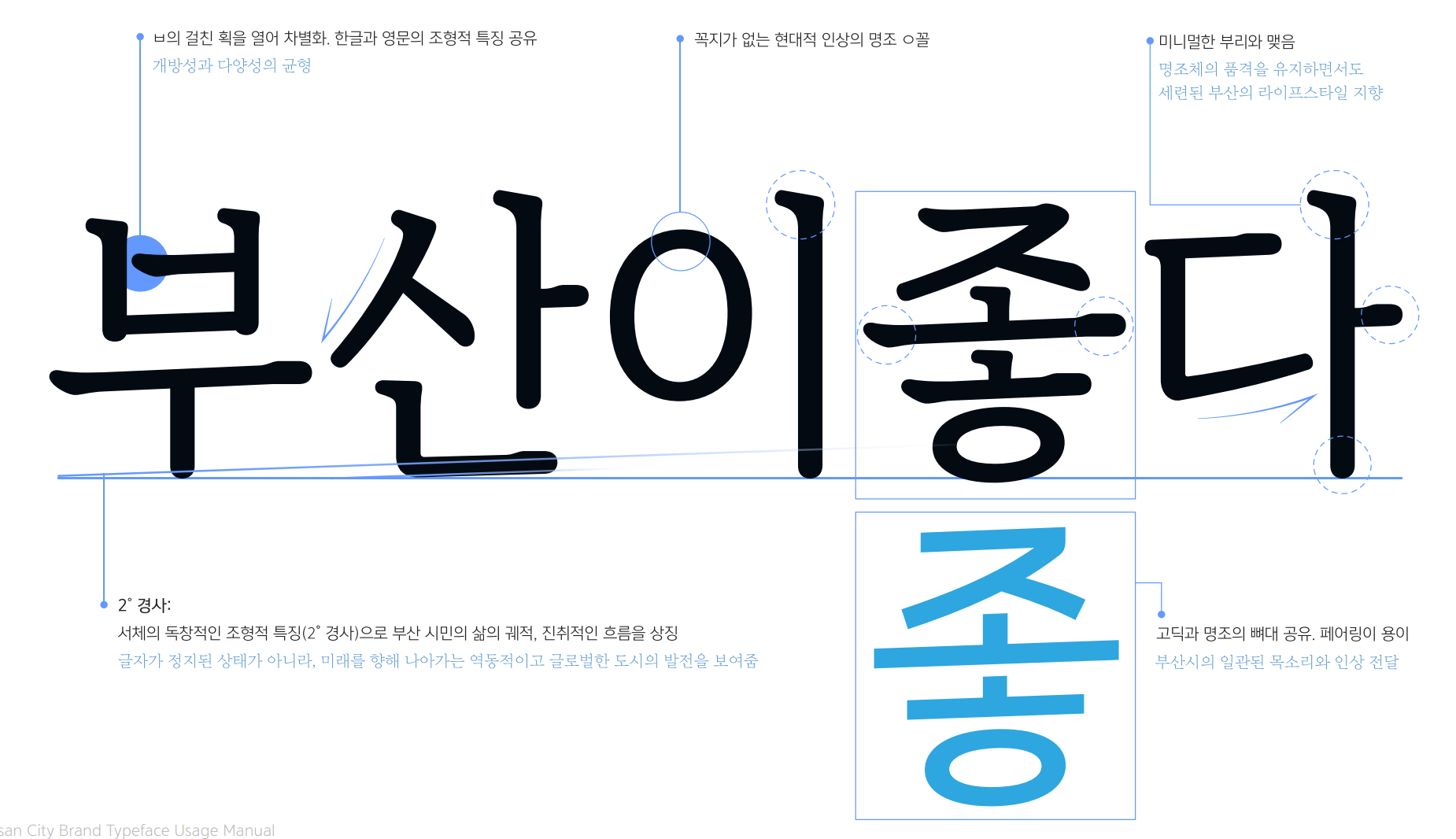 부산 단디명조 형태적 특징