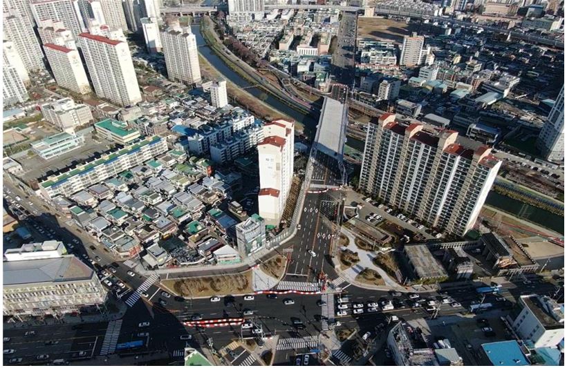 삼한맨션~과정교차로간 도로건설 현장사진