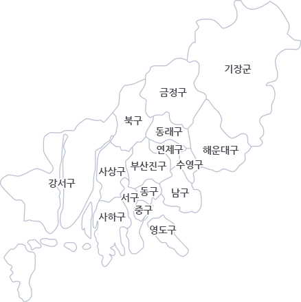 부산시 구 지도 강서구 기장군 금정구 남구 동구 동래구 북구 부산진구 서구 수영구 사상구 사하구 연제구 영도구 중구 해운대구