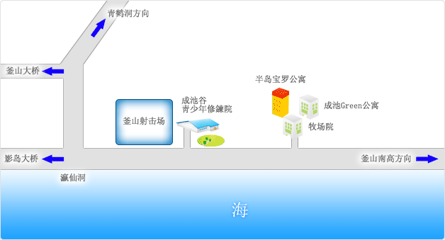 釜山射击场 路线