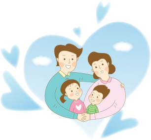 건강한 가정, 행복한 세상! 가족 이미지