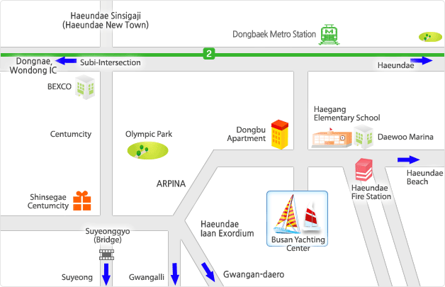 Busan Yachting Center Map