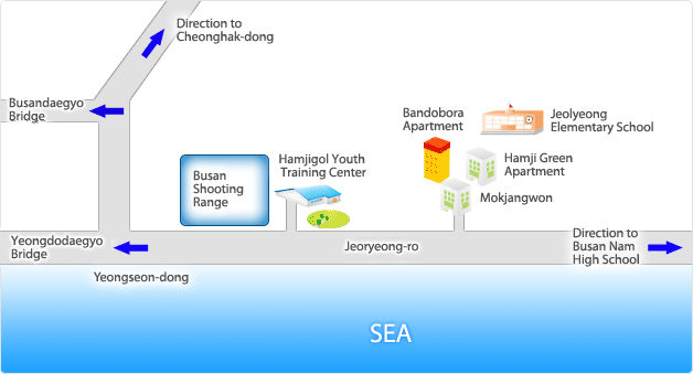 Busan shooting range Rord Route