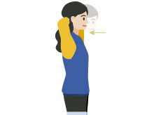 ② 어깨 뒤로 돌리기(5~7회)