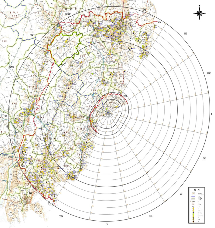 새울원전지역 방사선비상계획구역