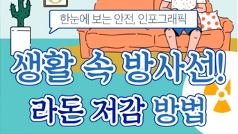 한눈에 보는 안전, 인포그래픽 생활 속 방사선! 라돈 저감 방법